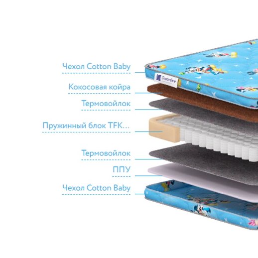 Детский матрас Дримлайн Baby Sleep Dream TFK 60х120х14